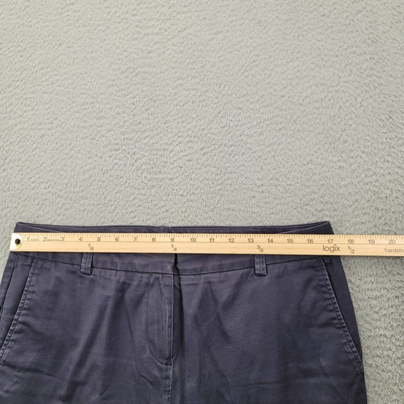 Lands' End Pants Womens 10 Blue Fit 2 Chino Wide Leg Casual Comfort - Picture 8 of 12